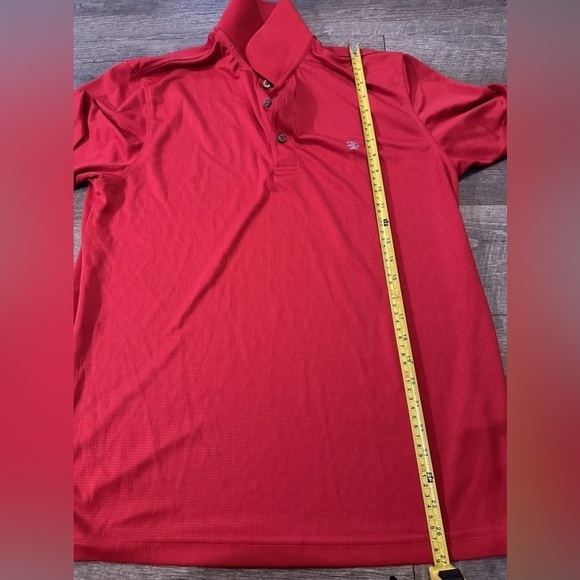 IZOD Polo Performance Shirt Men’s‎ Size Medium Red Golf Short Sleeve - Picture 9 of 10